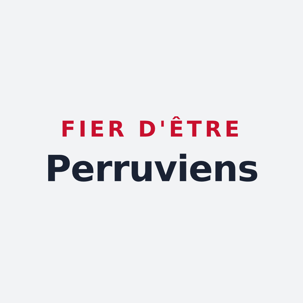 Poster « Fier d'être Perruviens » — design pour Perrou