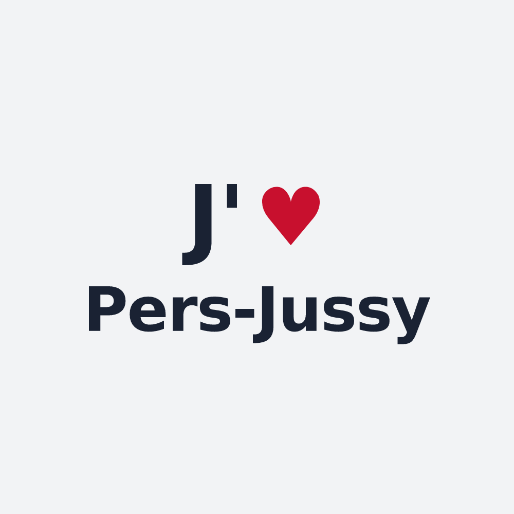 Poster personnalisé Pers-Jussy — design J'aime Pers-Jussy
