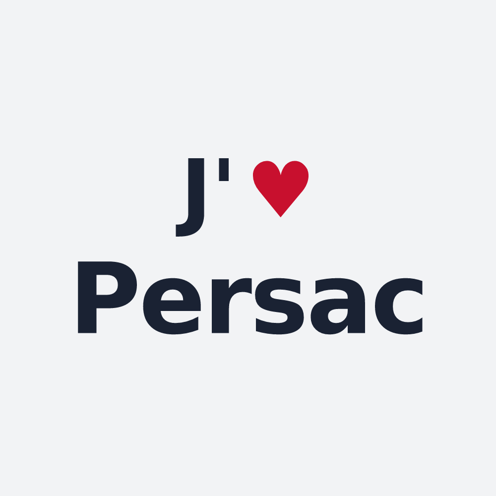 Poster personnalisé Persac — design J'aime Persac