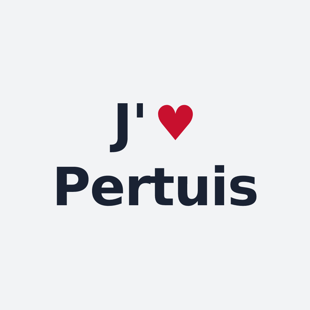 Poster personnalisé Pertuis — design J'aime Pertuis