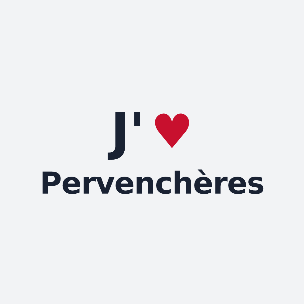 Poster personnalisé Pervenchères — design J'aime Pervenchères