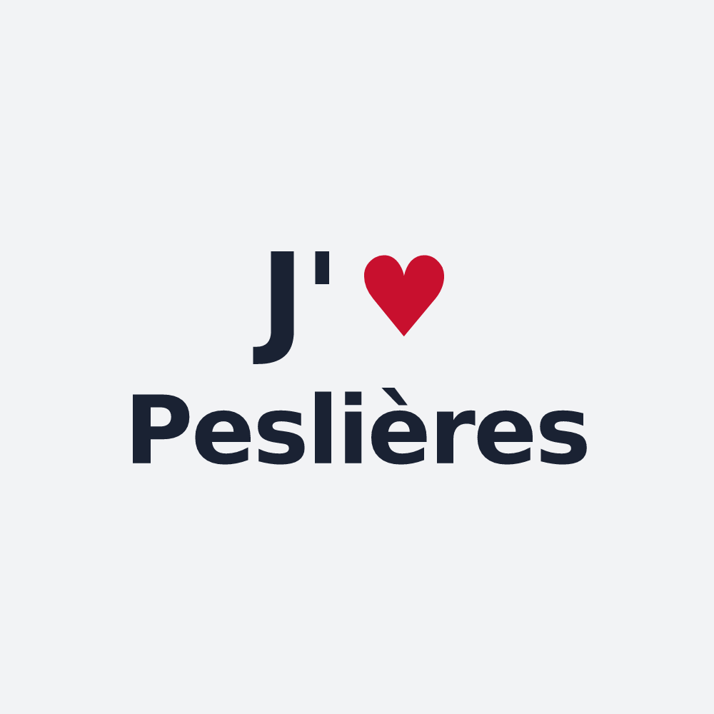 Poster personnalisé Peslières — design J'aime Peslières