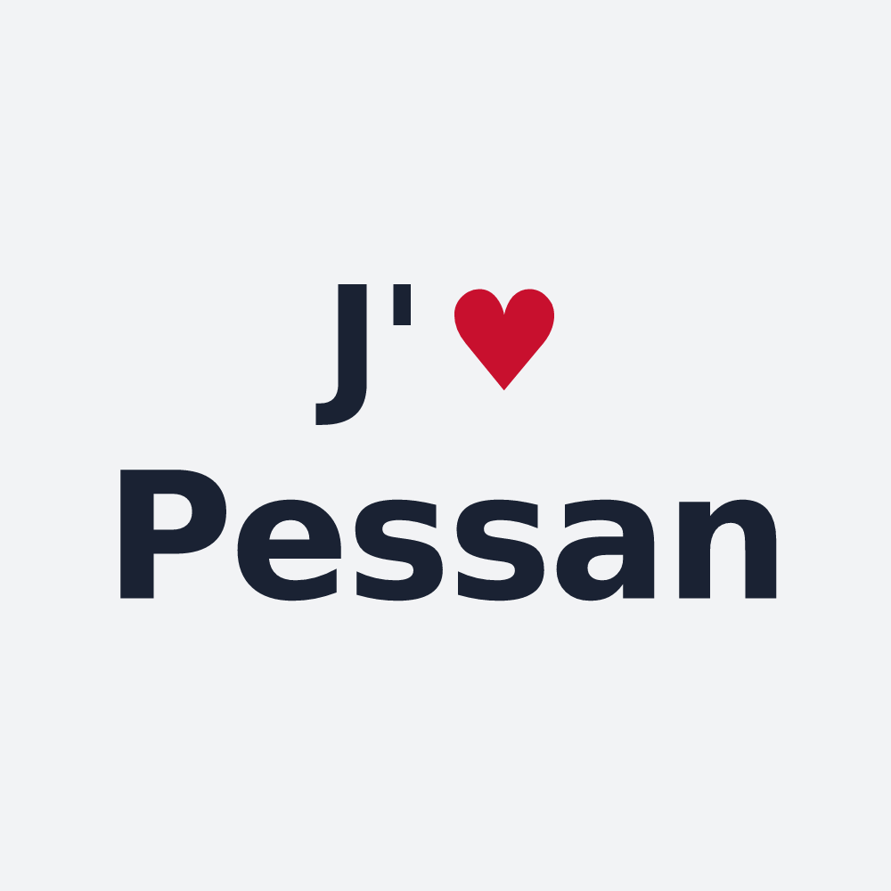 Poster personnalisé Pessan — design J'aime Pessan