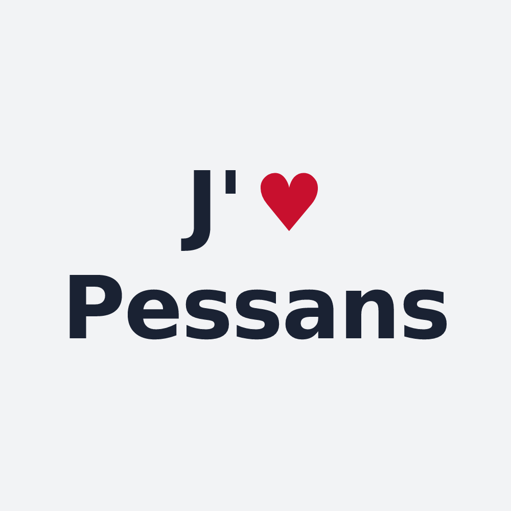 Poster personnalisé Pessans — design « J'aime Pessans » imprimé sur le poster