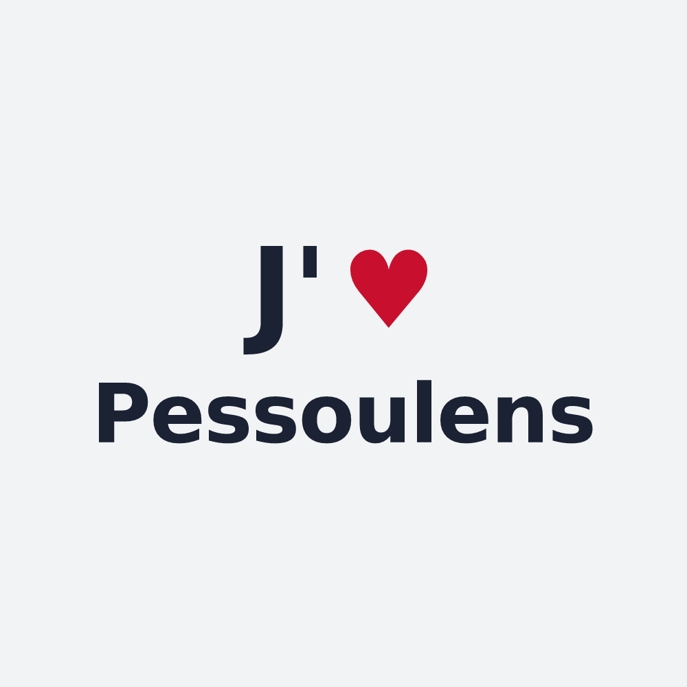 Poster personnalisé Pessoulens — design J'aime Pessoulens