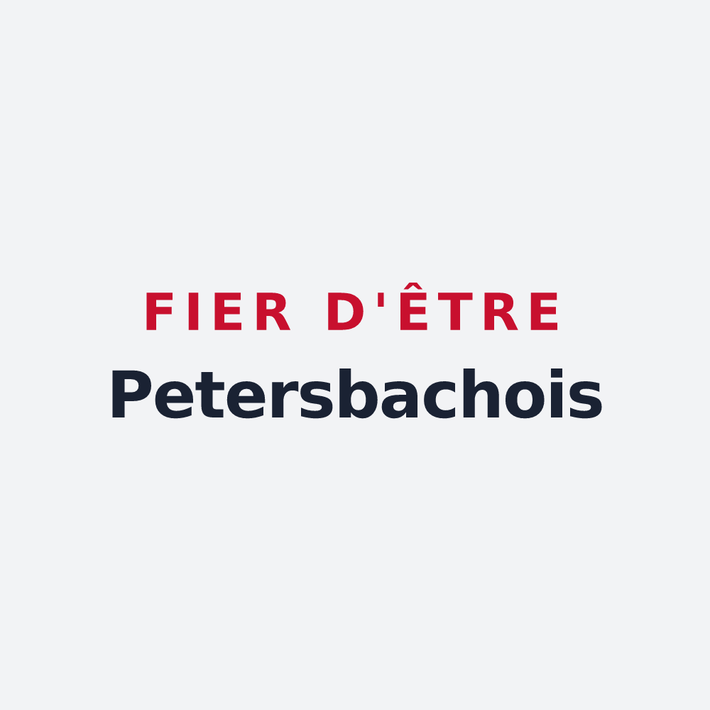 Poster « Fier d'être Petersbachois » — design pour Petersbach