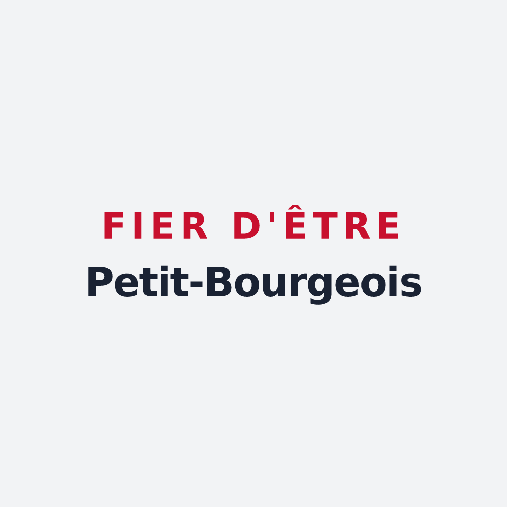 Poster « Fier d'être Petit-Bourgeois » — design pour Petit-Bourg
