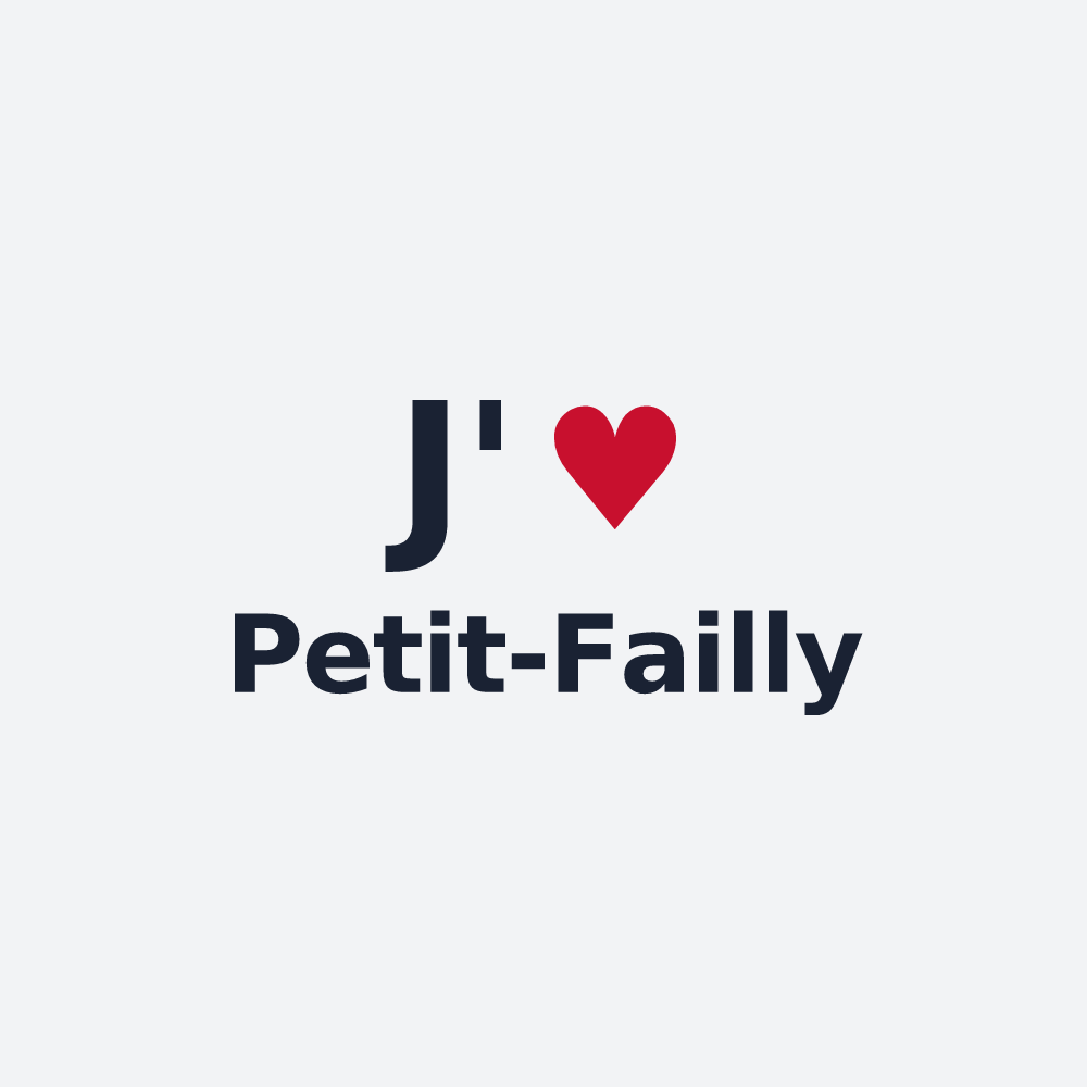 Poster personnalisé Petit-Failly — design J'aime Petit-Failly