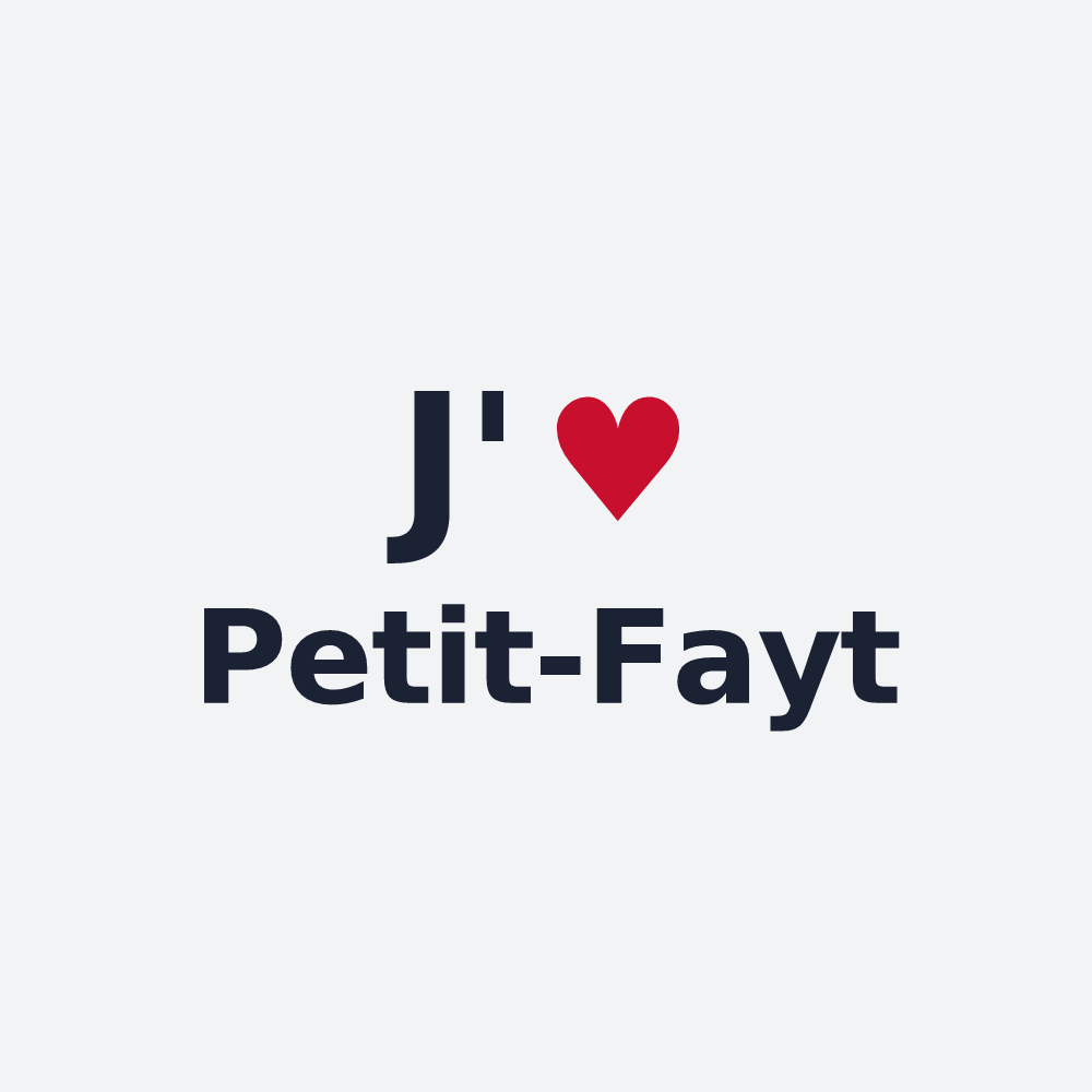 Poster personnalisé Petit-Fayt — design J'aime Petit-Fayt