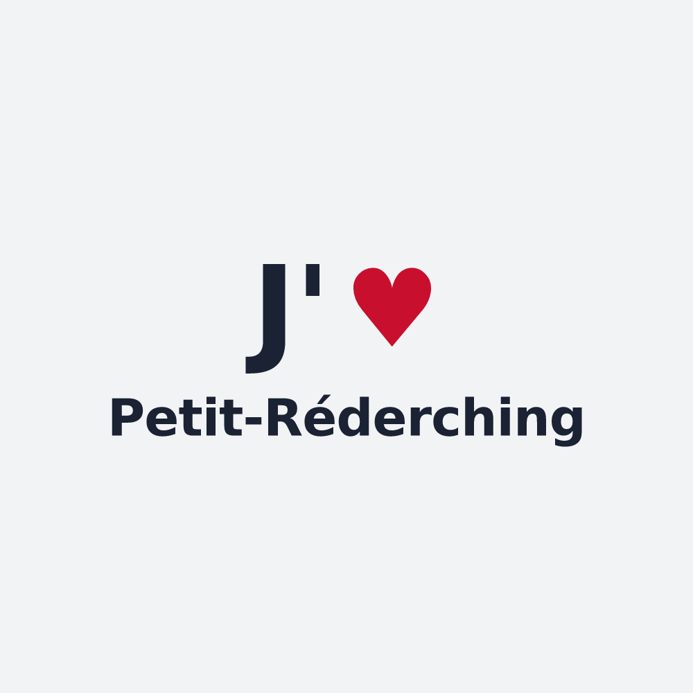 Poster personnalisé Petit-Réderching — design J'aime Petit-Réderching