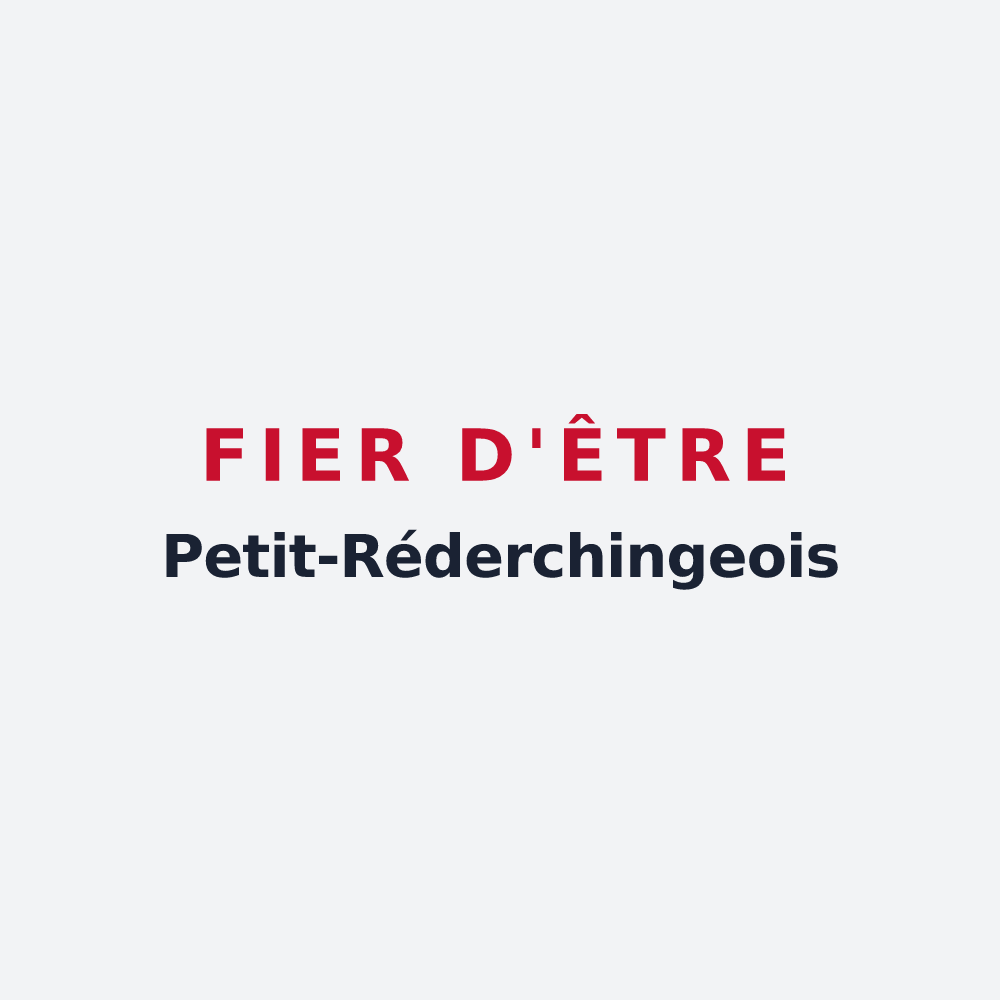 Poster « Fier d'être Petit-Réderchingeois » — design pour Petit-Réderching