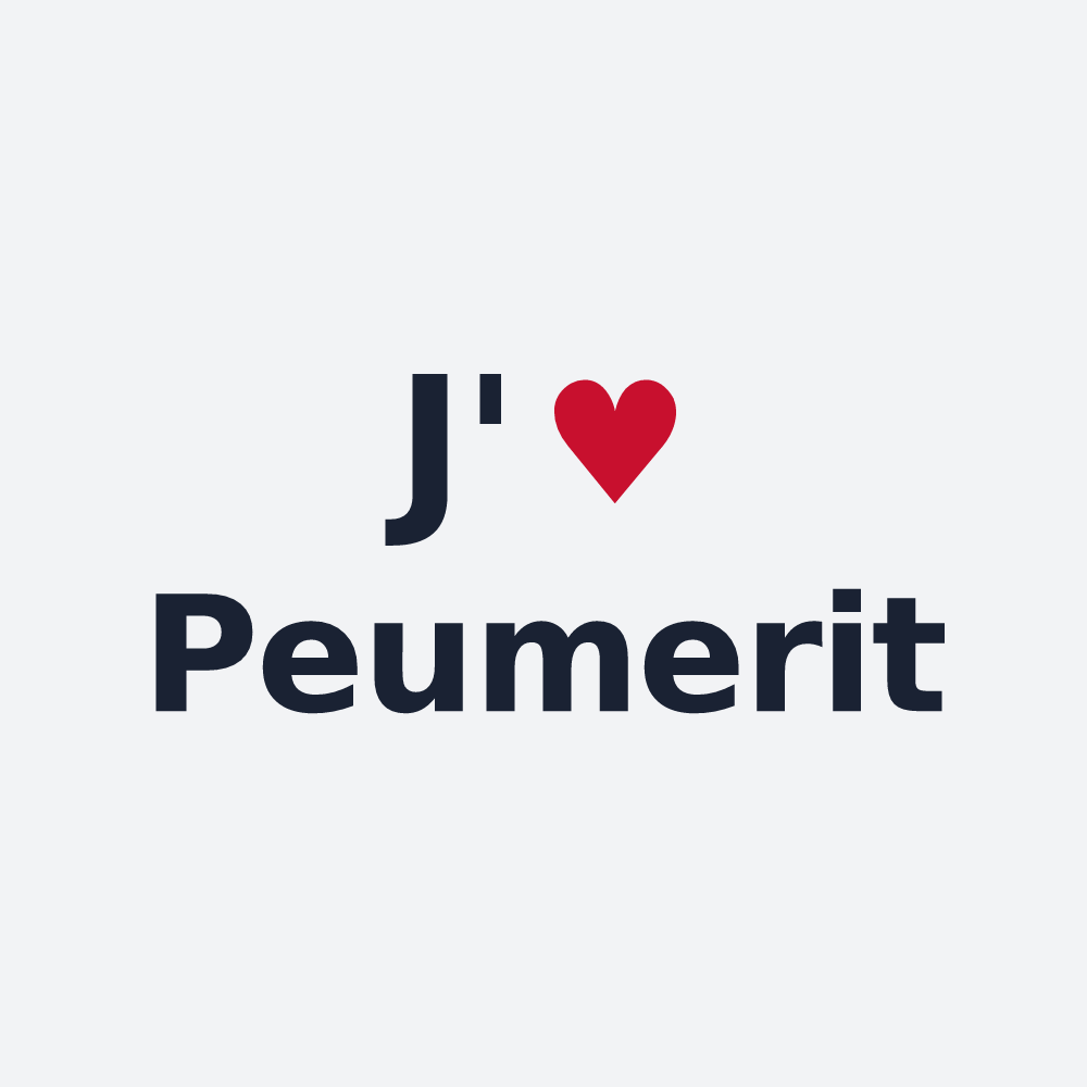 Poster personnalisé Peumerit — design J'aime Peumerit