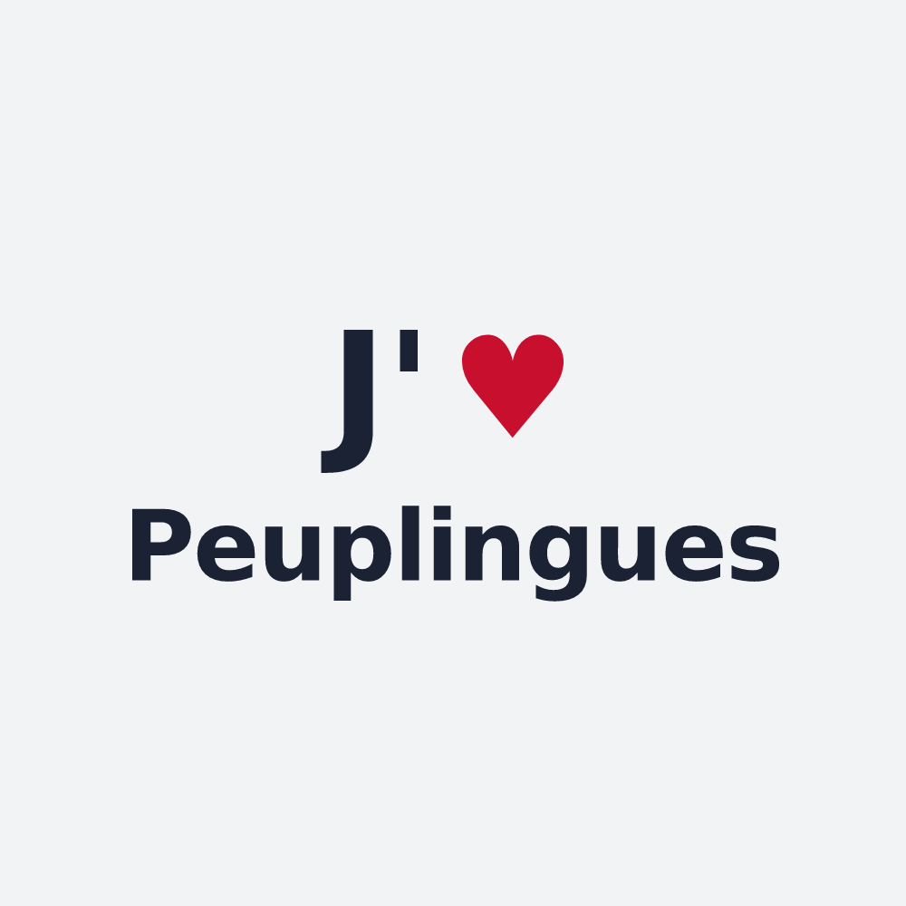 Poster personnalisé Peuplingues — design J'aime Peuplingues
