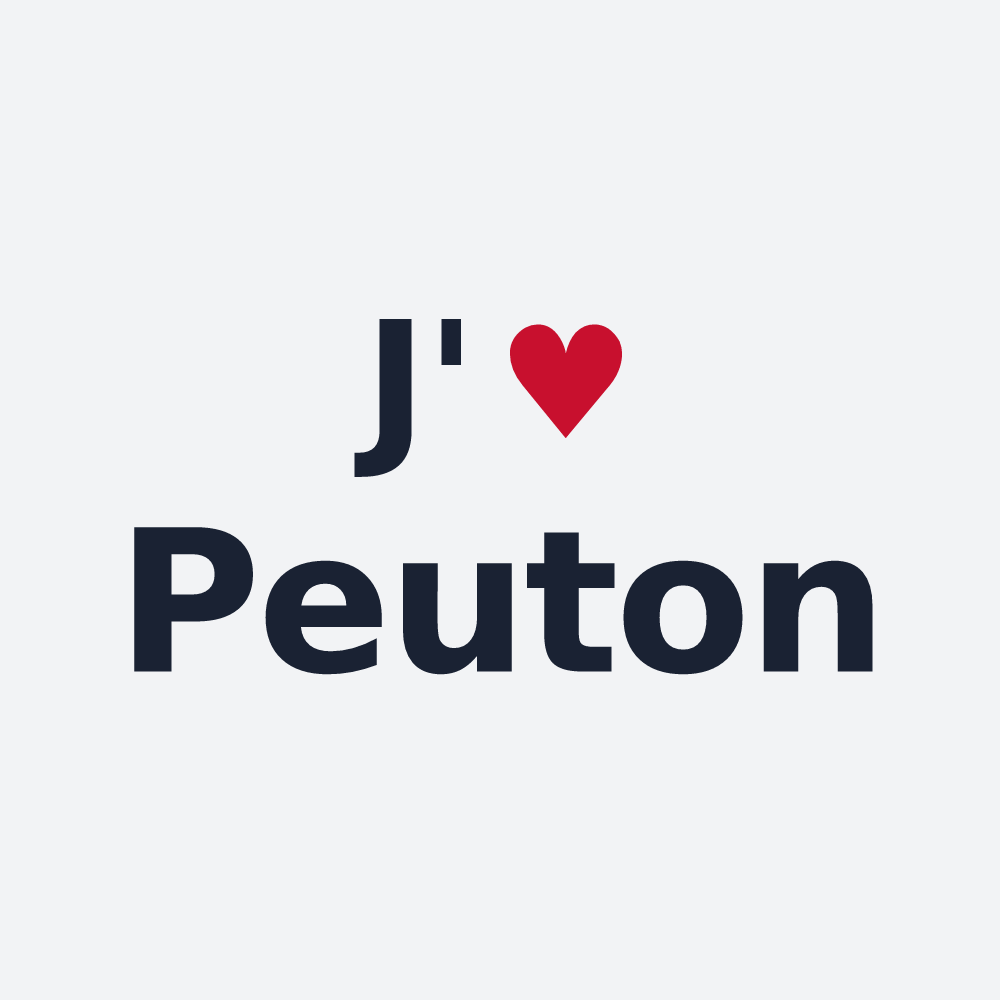 Poster personnalisé Peuton — design J'aime Peuton