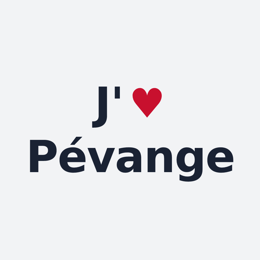 Poster personnalisé Pévange — design J'aime Pévange