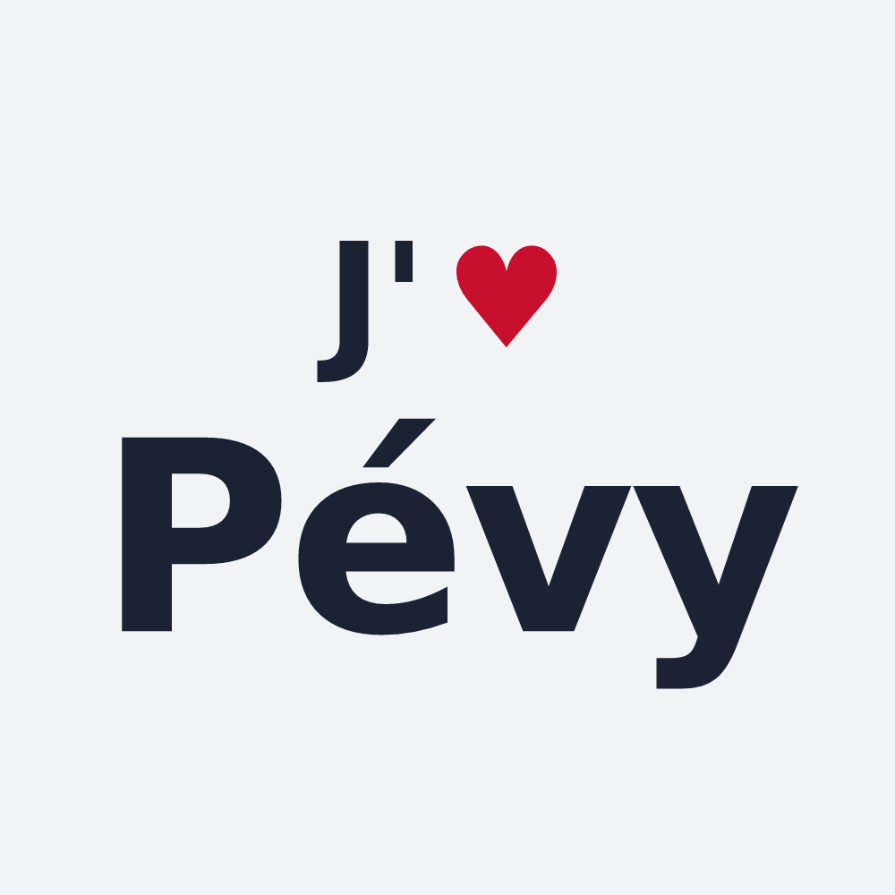 Poster personnalisé Pévy — design J'aime Pévy