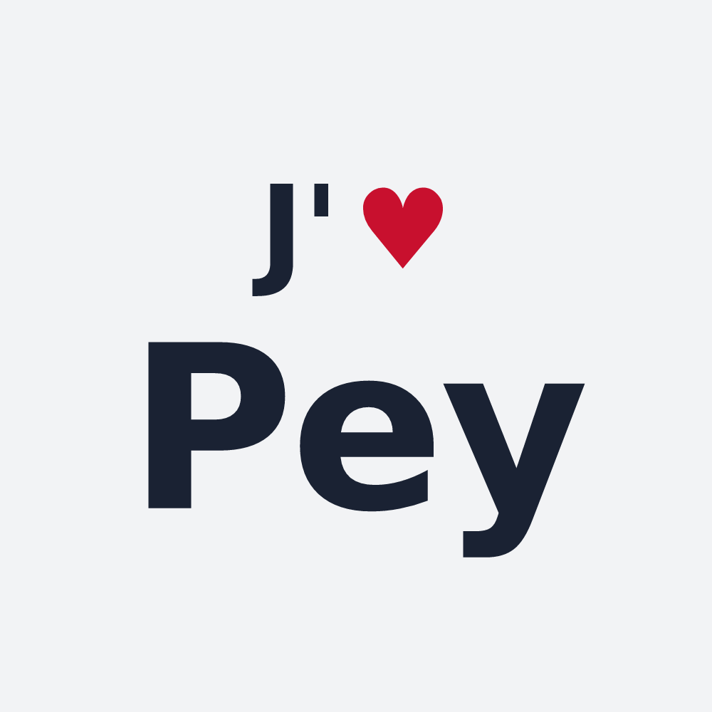 Poster personnalisé Pey — design J'aime Pey