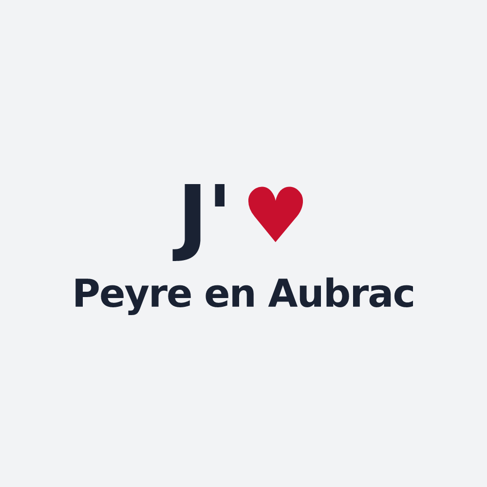 Poster personnalisé Peyre en Aubrac — design J'aime Peyre en Aubrac