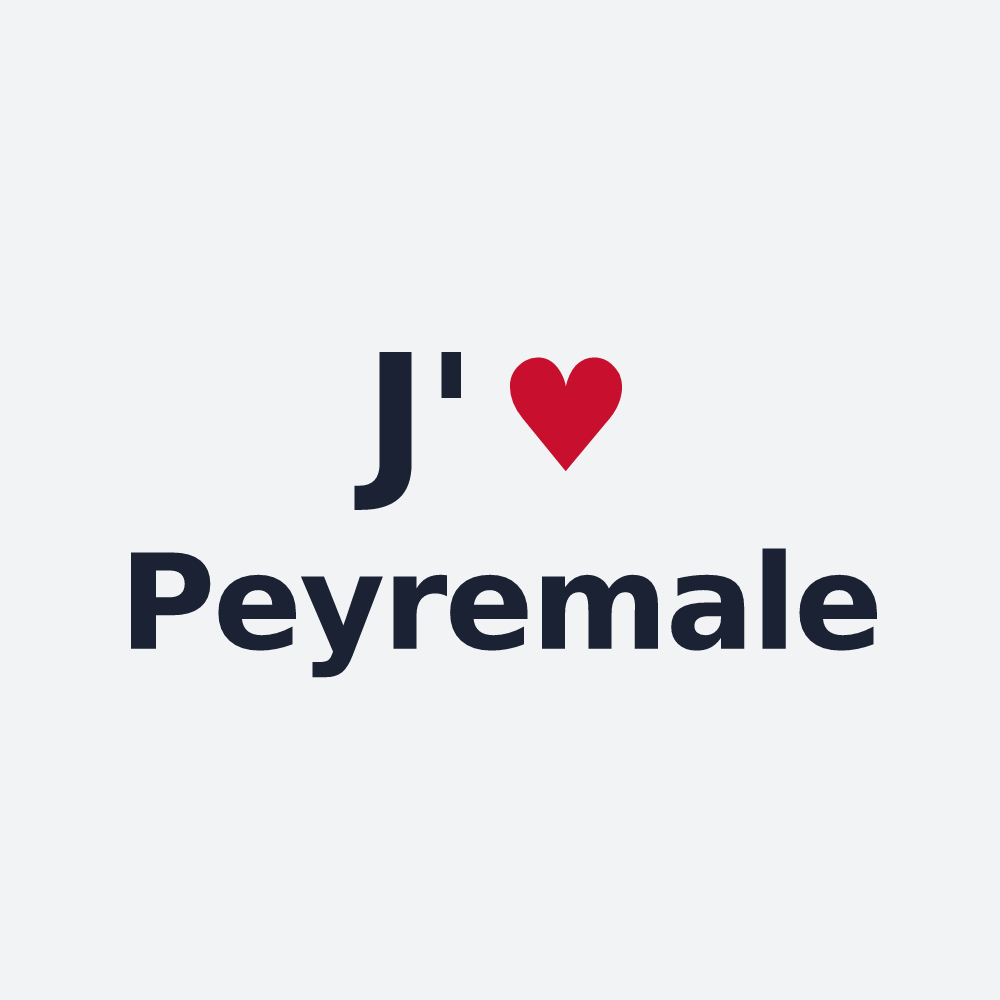 Poster personnalisé Peyremale — design J'aime Peyremale