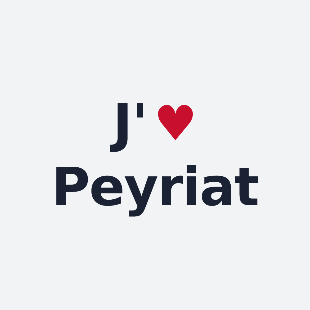 Poster personnalisé Peyriat — design J'aime Peyriat