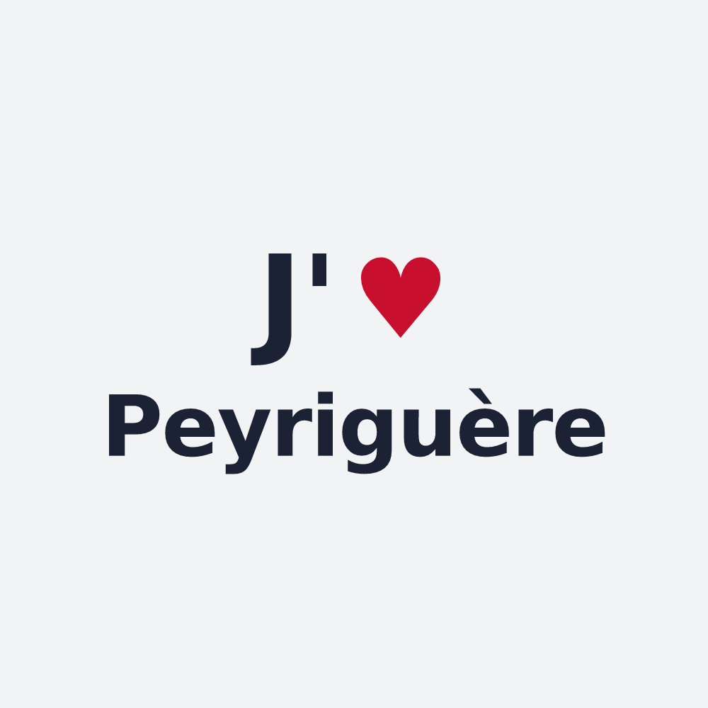 Poster personnalisé Peyriguère — design « J'aime Peyriguère » imprimé sur le poster