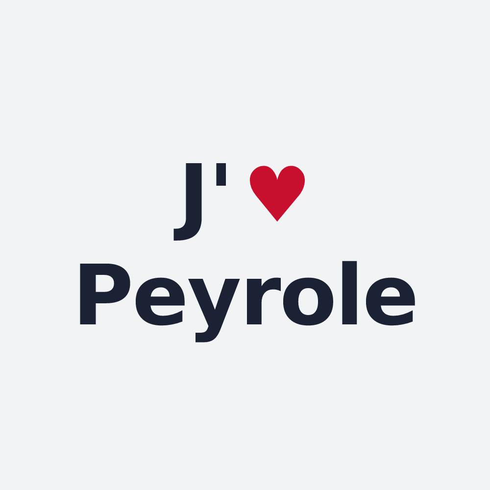 Poster personnalisé Peyrole — design J'aime Peyrole