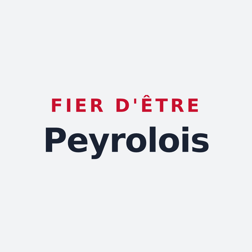 Poster « Fier d'être Peyrolois » — design pour Peyrolles-en-Cévennes