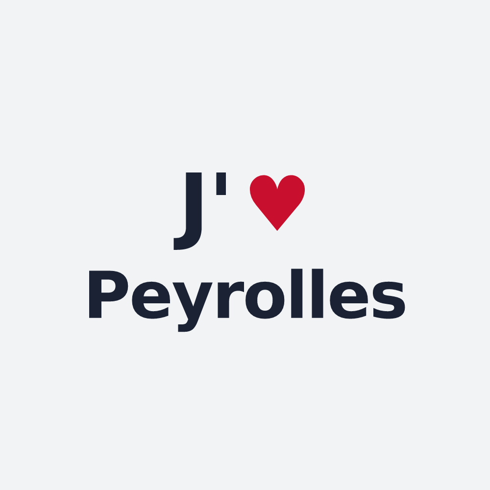 Poster personnalisé Peyrolles — design J'aime Peyrolles