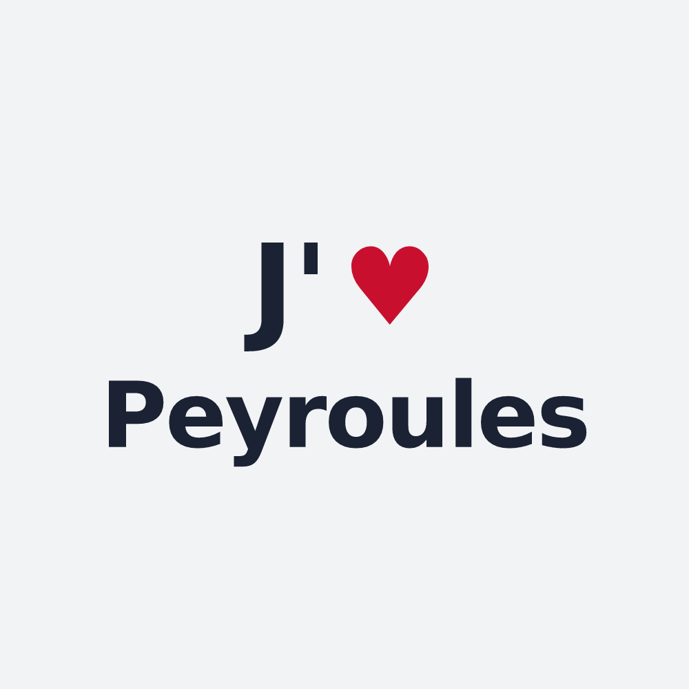 Poster personnalisé Peyroules — design J'aime Peyroules