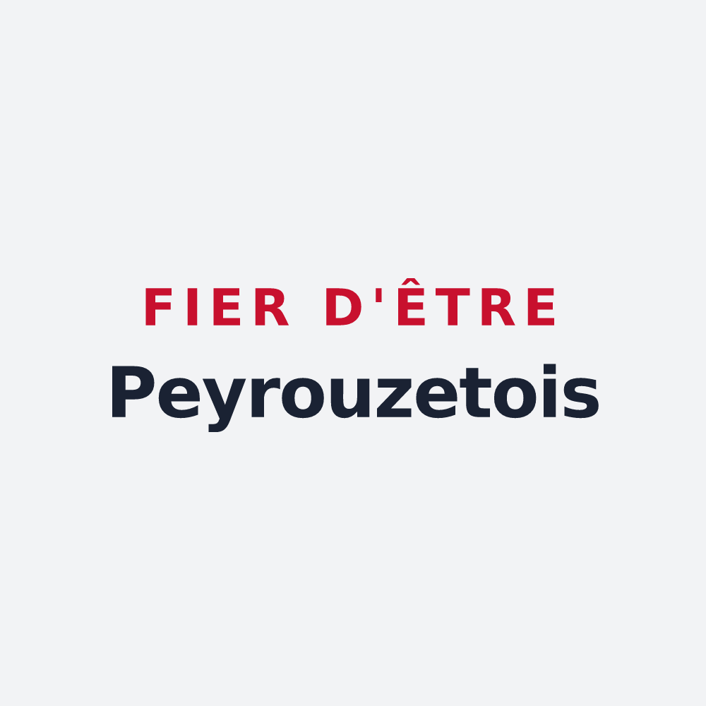 Poster « Fier d'être Peyrouzetois » — design pour Peyrouzet