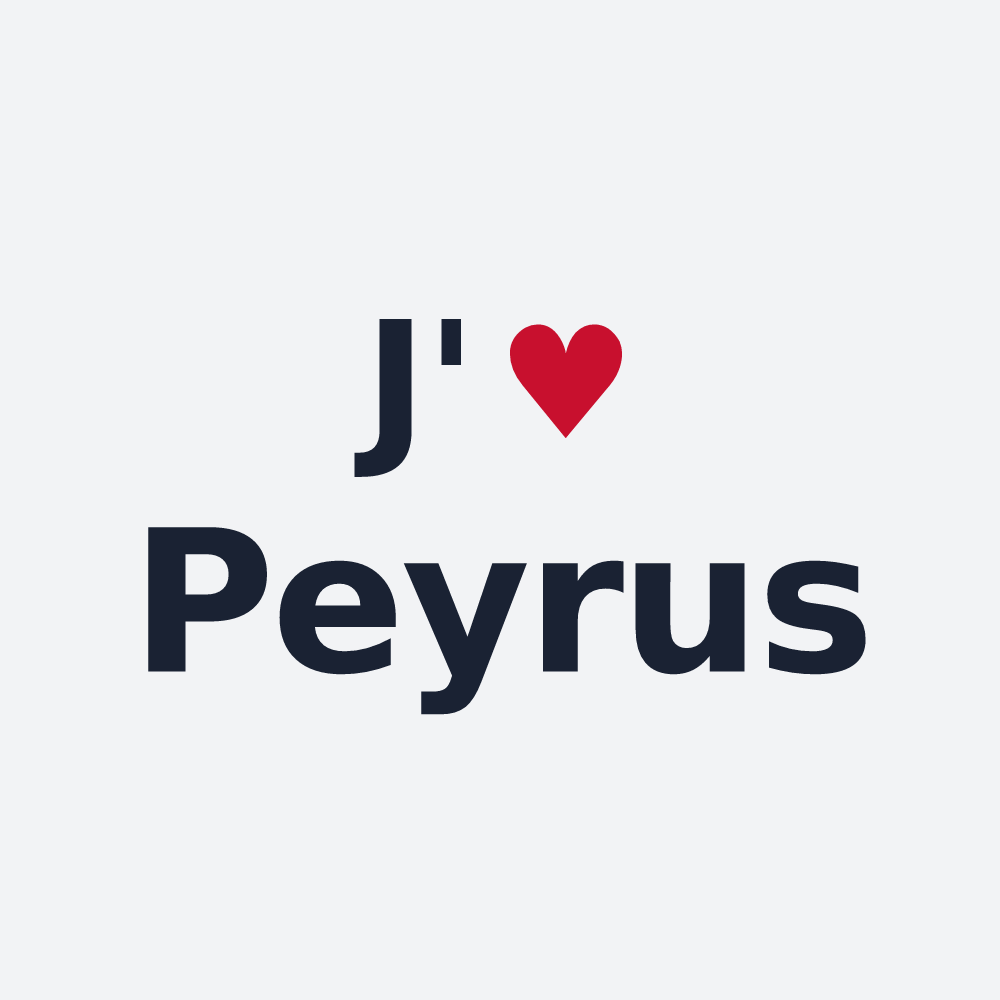 Poster personnalisé Peyrus — design J'aime Peyrus