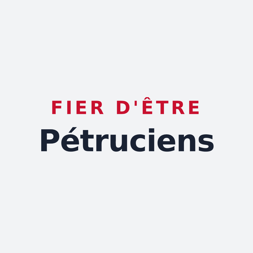 Poster « Fier d'être Pétruciens » — design pour Peyrusse-le-Roc