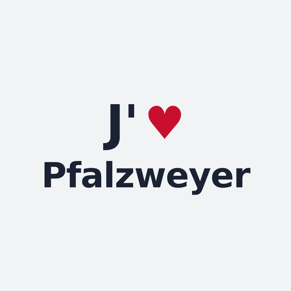 Poster personnalisé Pfalzweyer — design J'aime Pfalzweyer