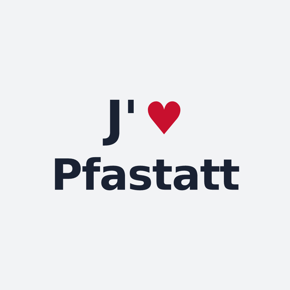 Poster personnalisé Pfastatt — design « J'aime Pfastatt » imprimé sur le poster