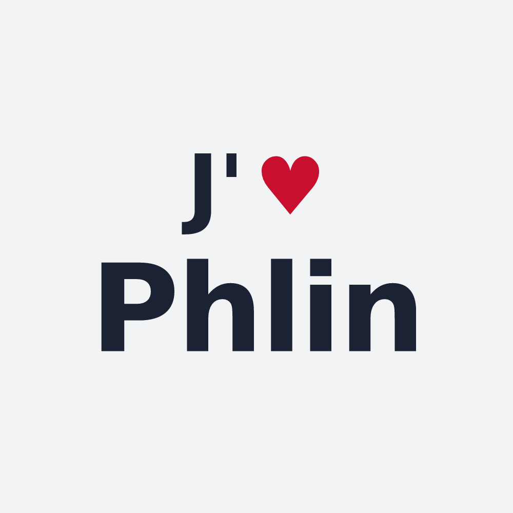 Poster personnalisé Phlin — design J'aime Phlin