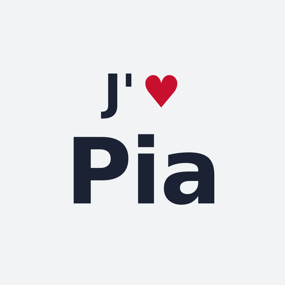 Poster personnalisé Pia — design J'aime Pia