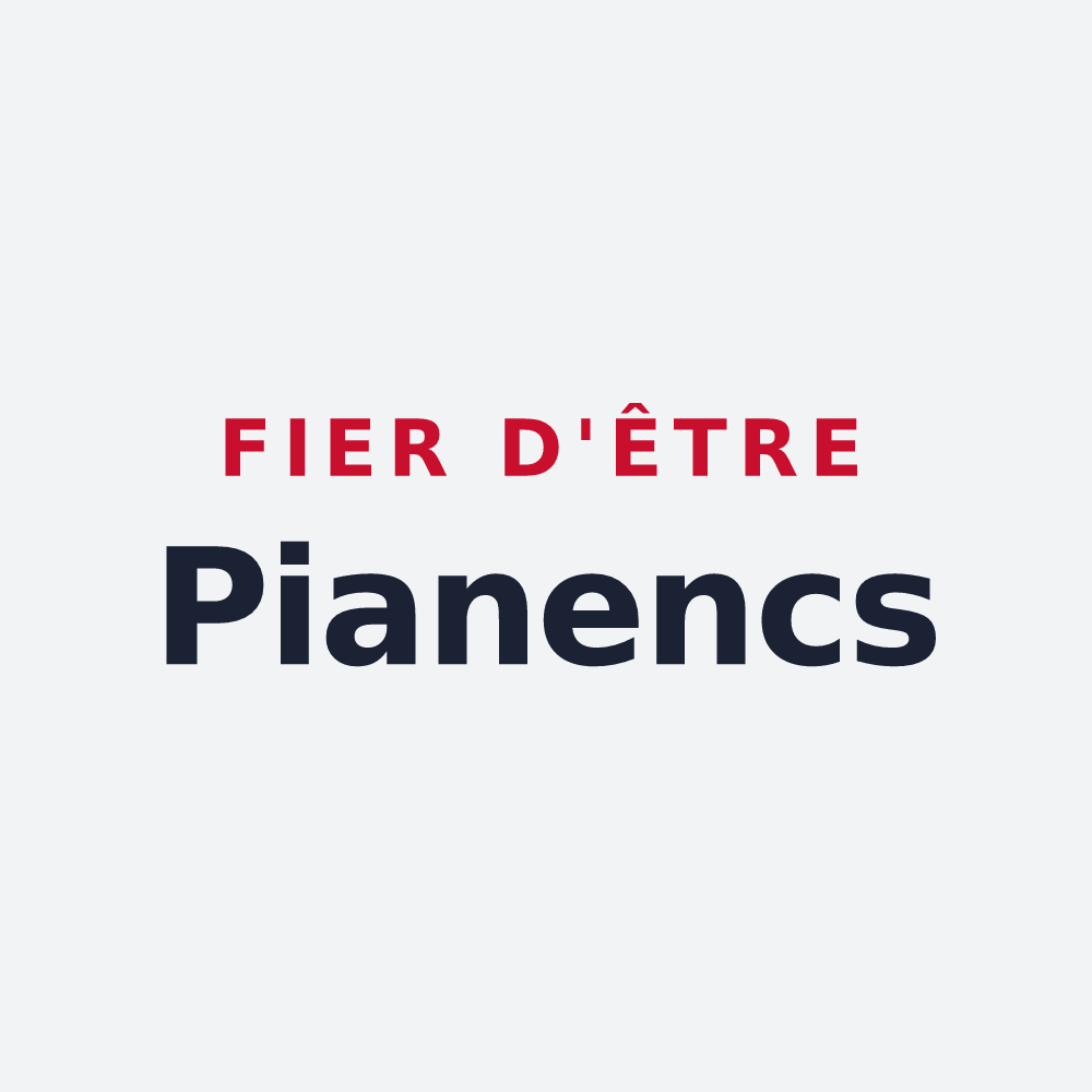Poster « Fier d'être Pianencs » — design pour Pia