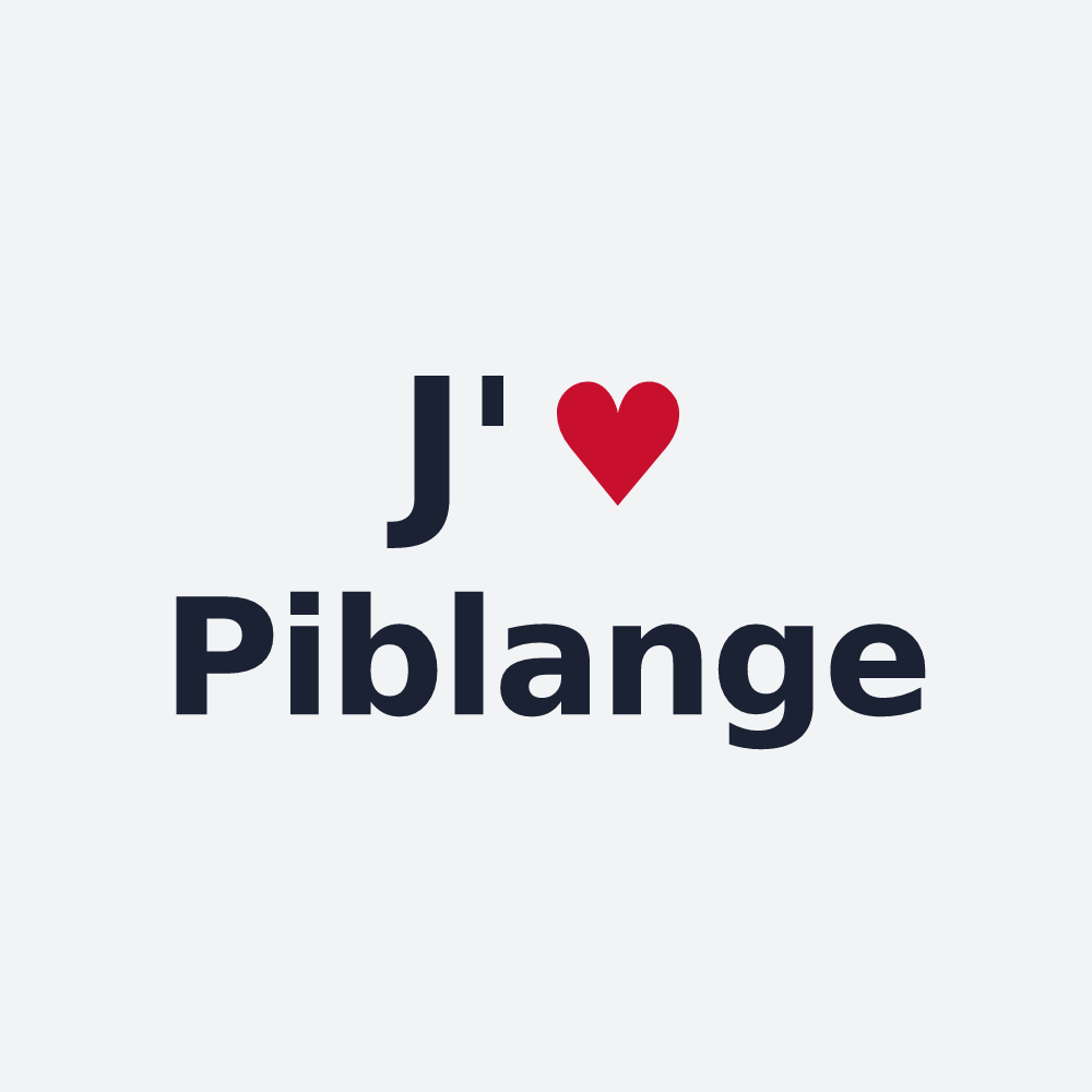 Poster personnalisé Piblange — design J'aime Piblange