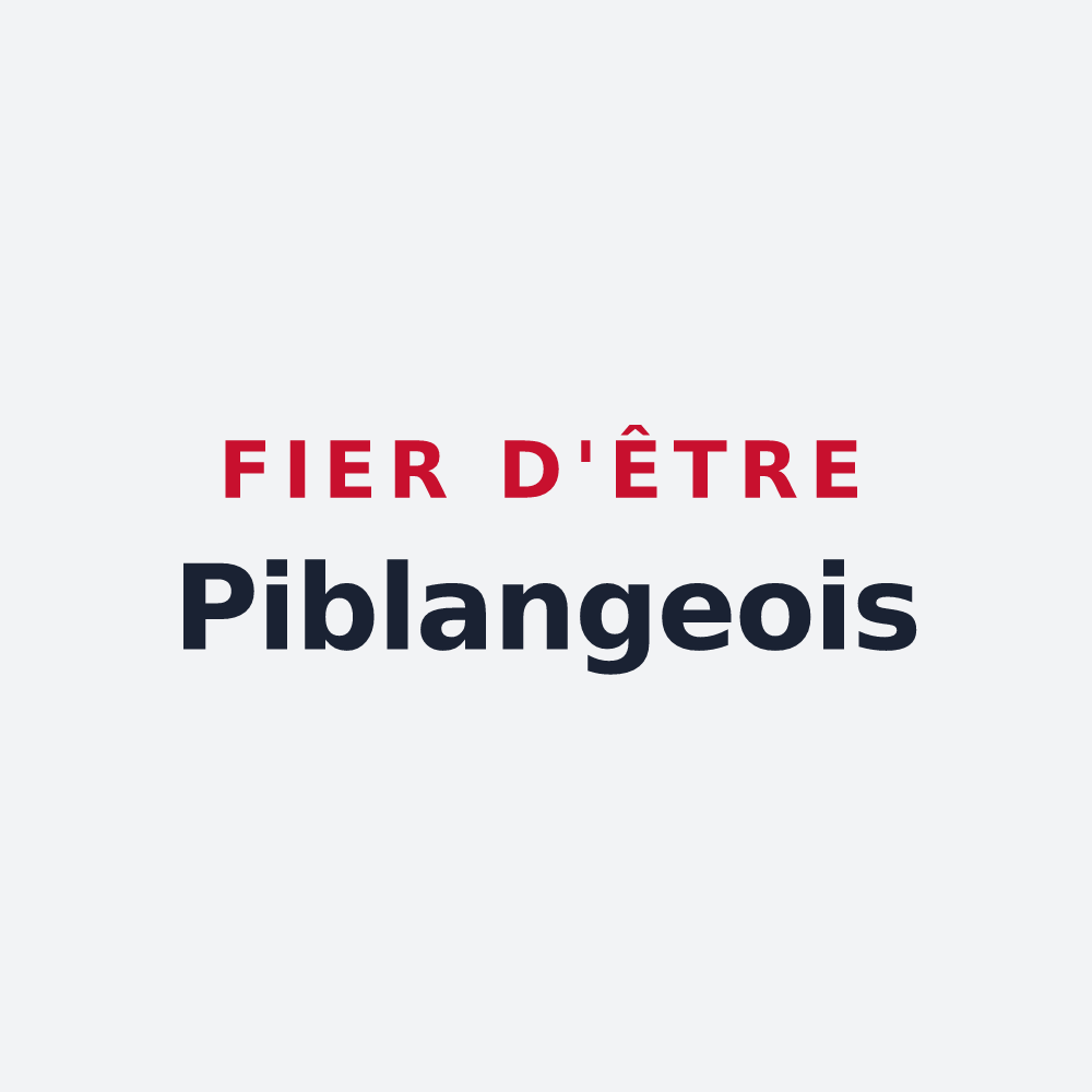 Poster « Fier d'être Piblangeois » — design pour Piblange