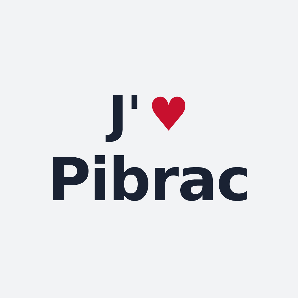 Poster personnalisé Pibrac — design J'aime Pibrac