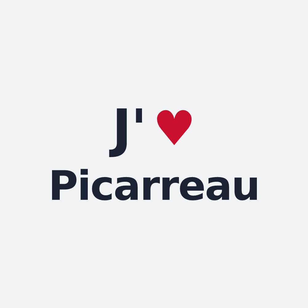 Poster personnalisé Picarreau — design J'aime Picarreau