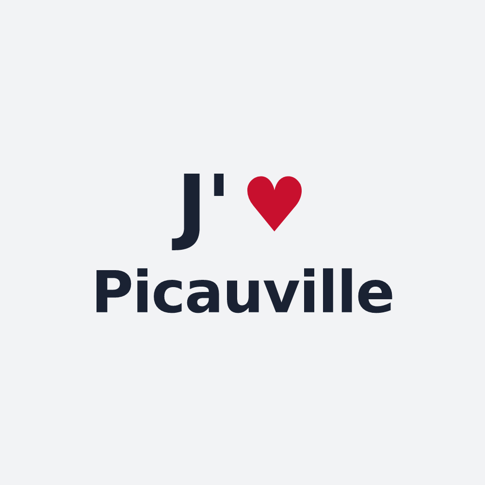 Poster personnalisé Picauville — design J'aime Picauville