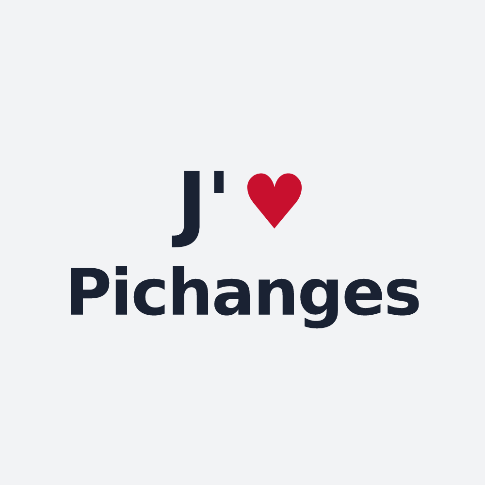 Poster personnalisé Pichanges — design J'aime Pichanges