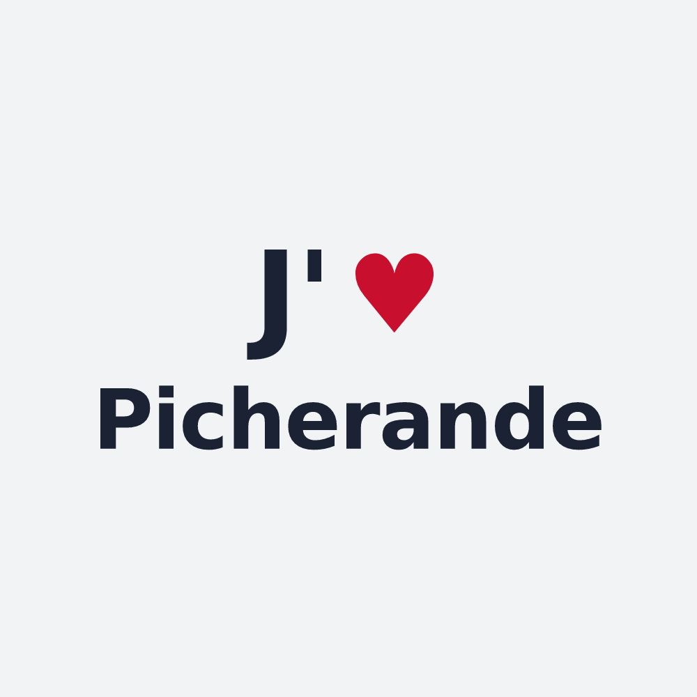 Poster personnalisé Picherande — design J'aime Picherande