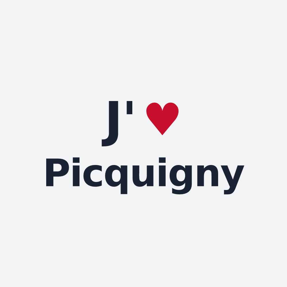 Poster personnalisé Picquigny — design J'aime Picquigny