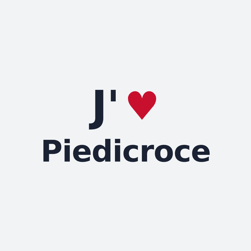Poster personnalisé Piedicroce — design J'aime Piedicroce
