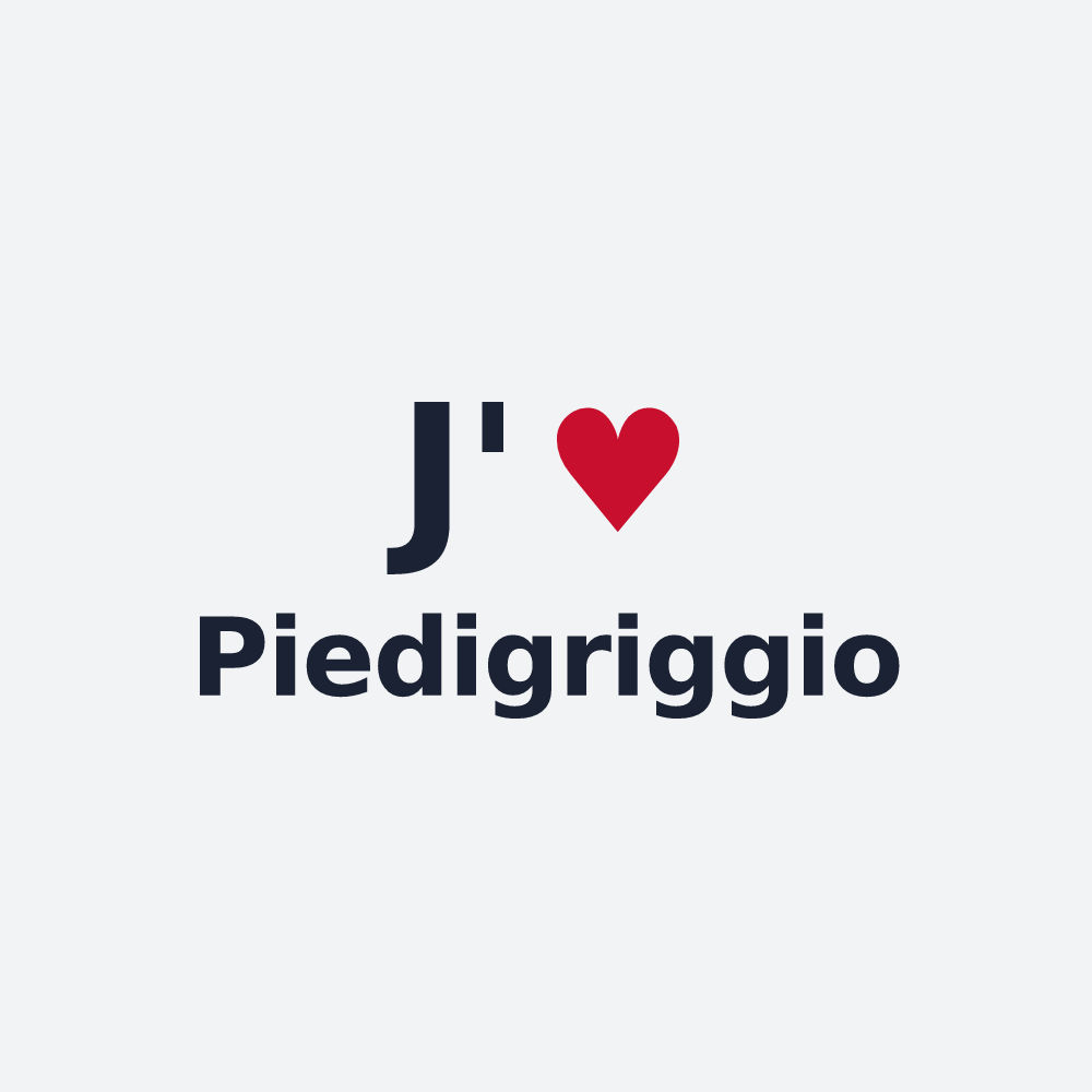 Poster personnalisé Piedigriggio — design J'aime Piedigriggio