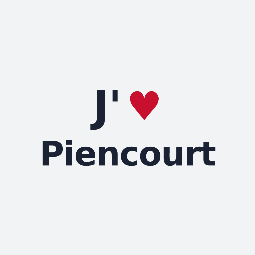 Poster personnalisé Piencourt — design J'aime Piencourt