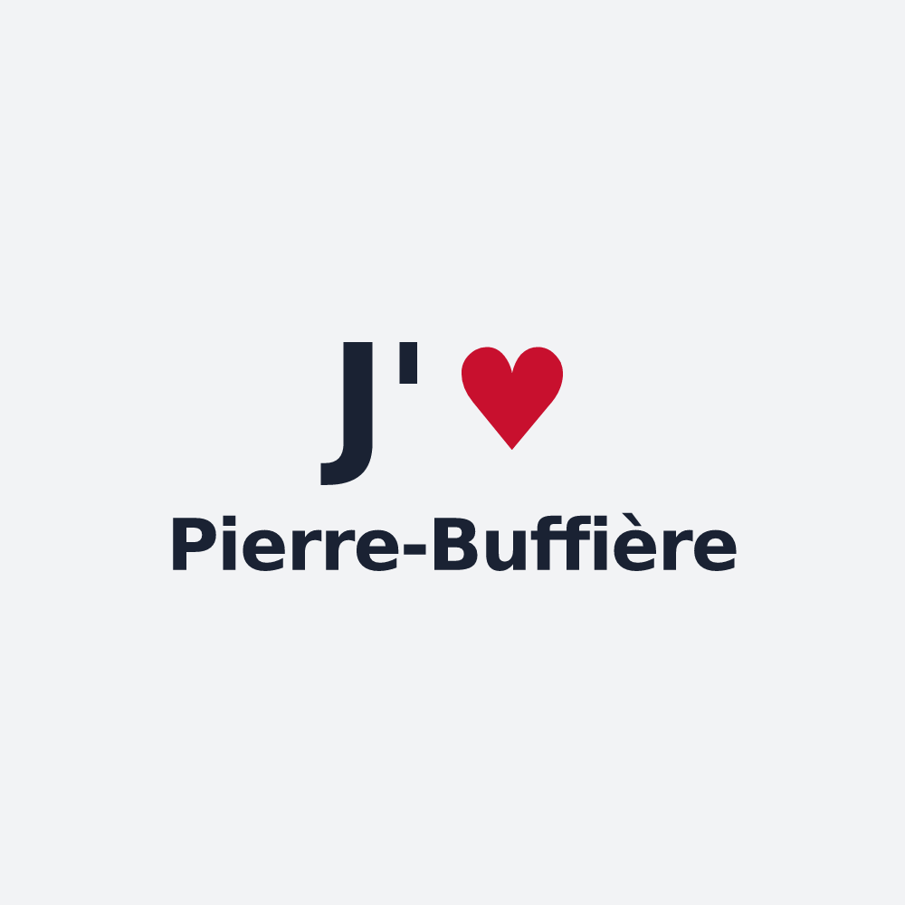 Poster personnalisé Pierre-Buffière — design J'aime Pierre-Buffière