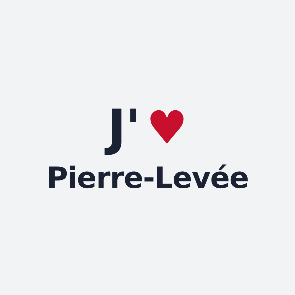 Poster personnalisé Pierre-Levée — design J'aime Pierre-Levée